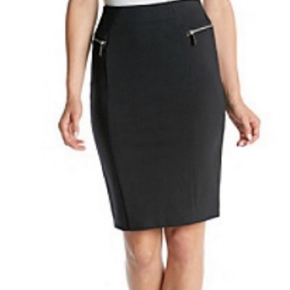 Michael Kors women’s size 2 pencil skirt zip up back‎ four-way stretch NWOT